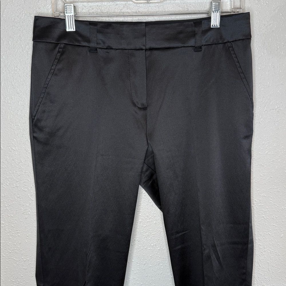 Tory Burch Women's Black Silk Pleated Tapered Dress Pants Size 6 - Picture 3 of 7